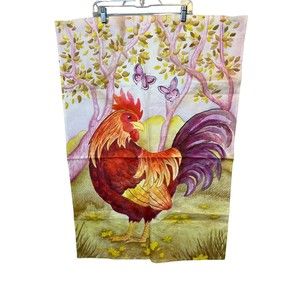 Rooster Farm Garden Flag Animals Barnyard Decorative Gift Yard House‎ Banner